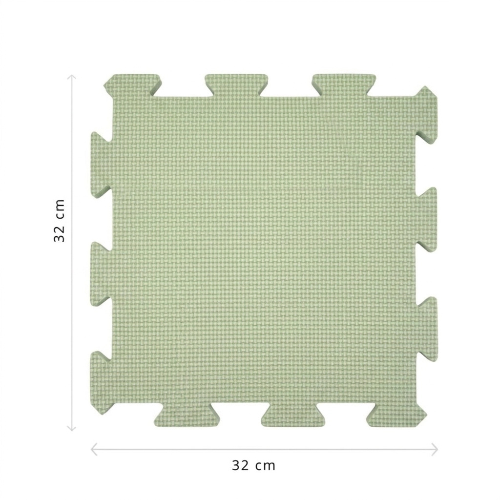 NIDO NIDO Pěnová hrací podložka Puzzle 36 ks 180 x 180 cm Green/Caramel/Sandstone/Ivory