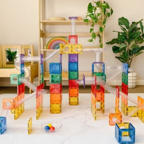 CONNETIX Magnetická kuličková dráha Rainbow Pack 92 ks