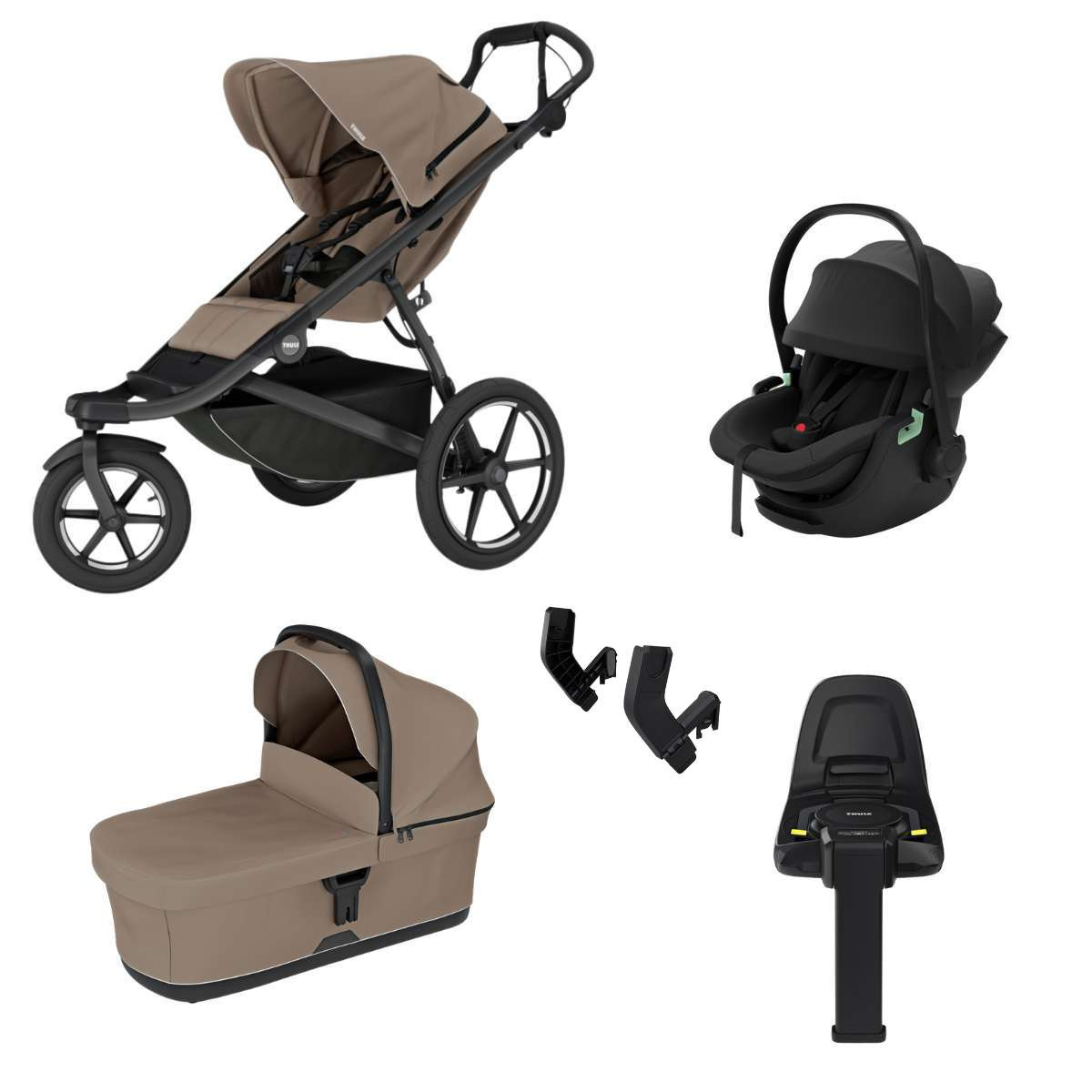 THULE Urban Glide 3 Kočárek trojkombinace Set A - Tinted Taupe