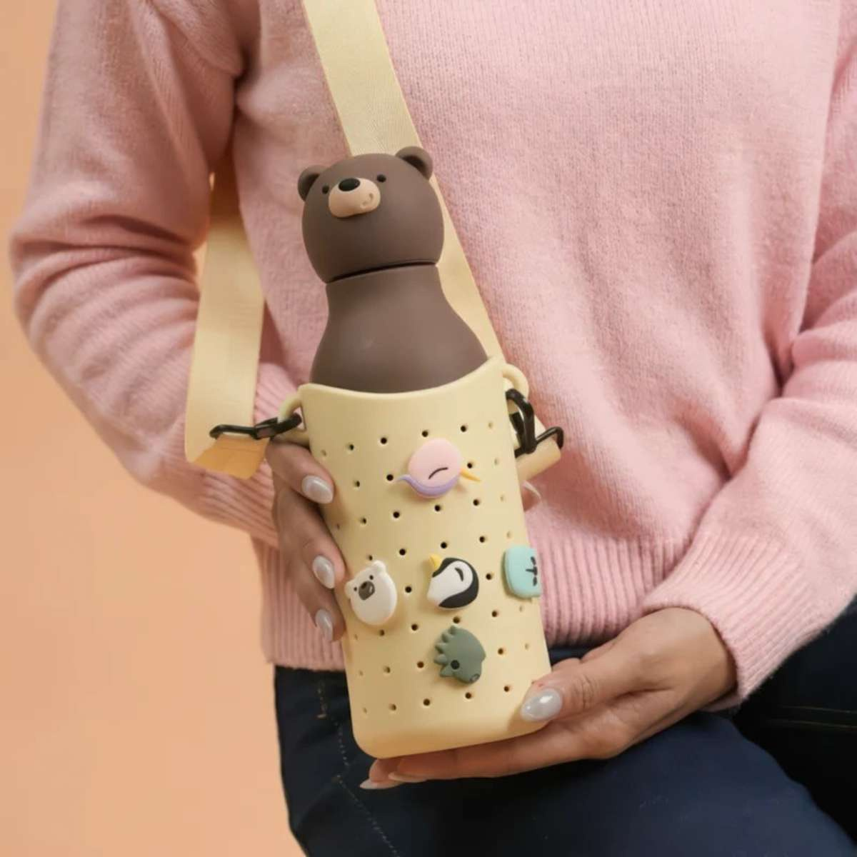 ASOBU Bestie Pouzdro na láhev s popruhem Yellow