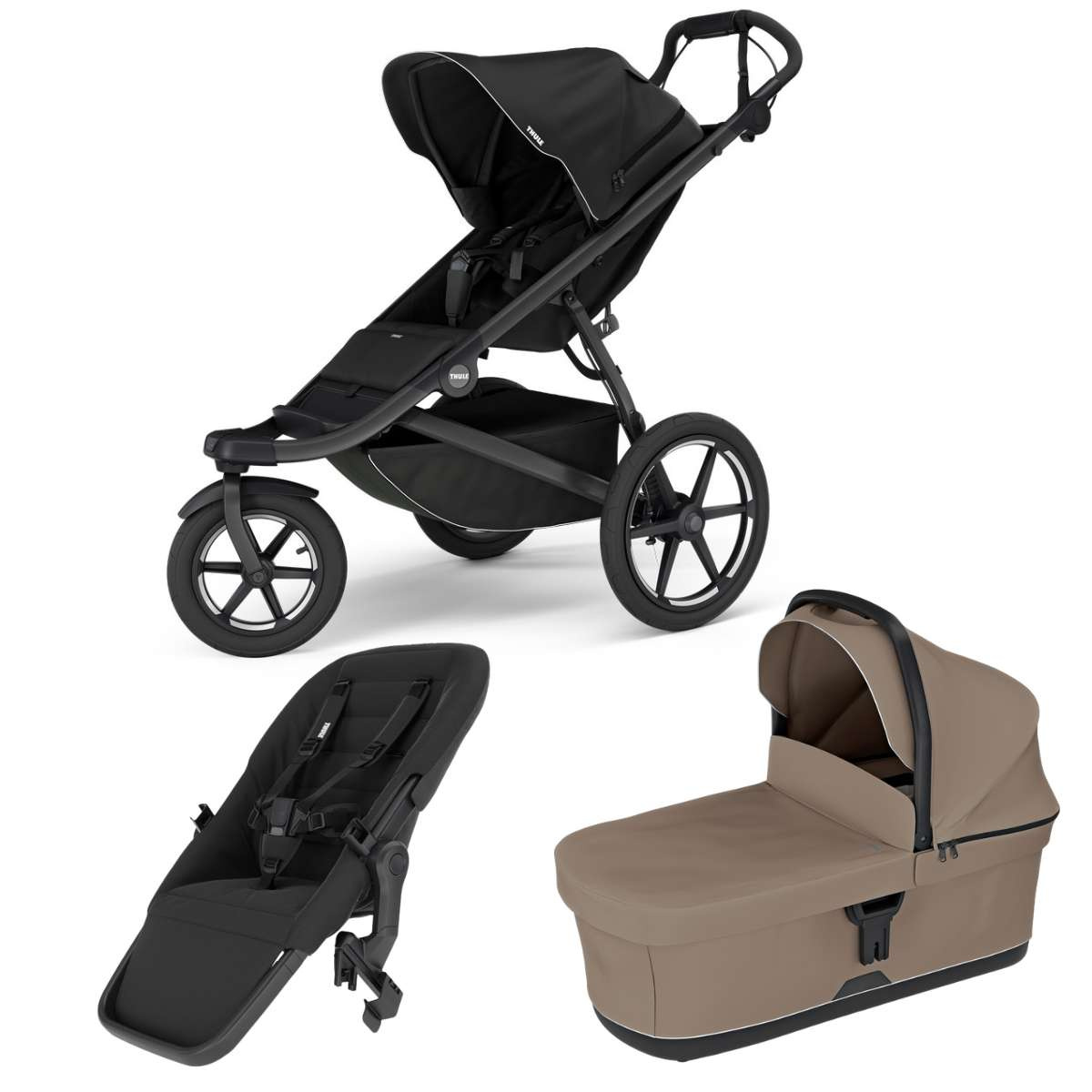 THULE Urban Glide 3 Kočárek od narození Set F - Black/Tinted Taupe