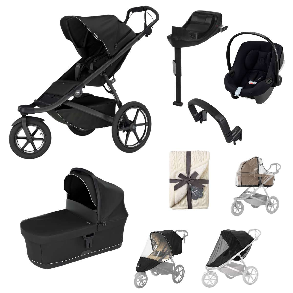 THULE Urban Glide 3 Kočárek trojkombinace Set B - Black