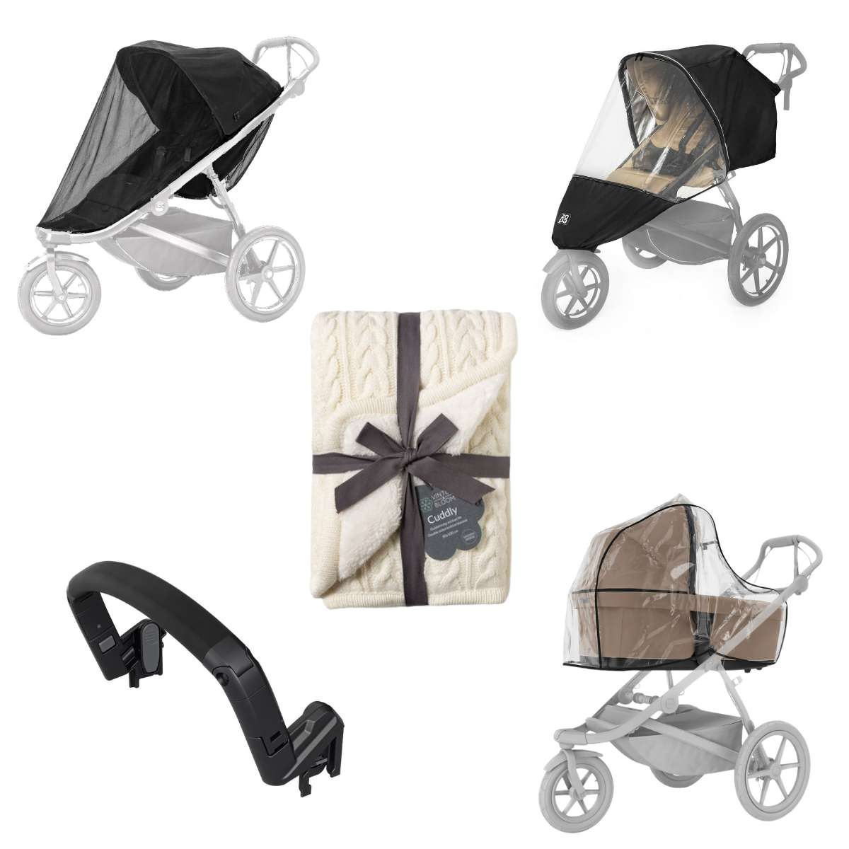 THULE Urban Glide 3 Kočárek trojkombinace Set B - Black Soft Beige