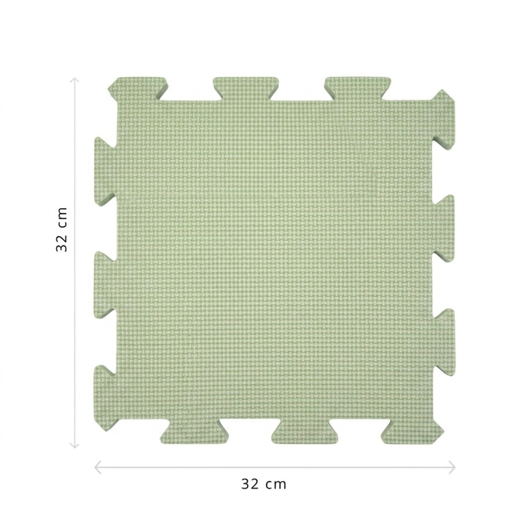 NIDO NIDO Pěnová hrací podložka Puzzle 9ks Sage Green