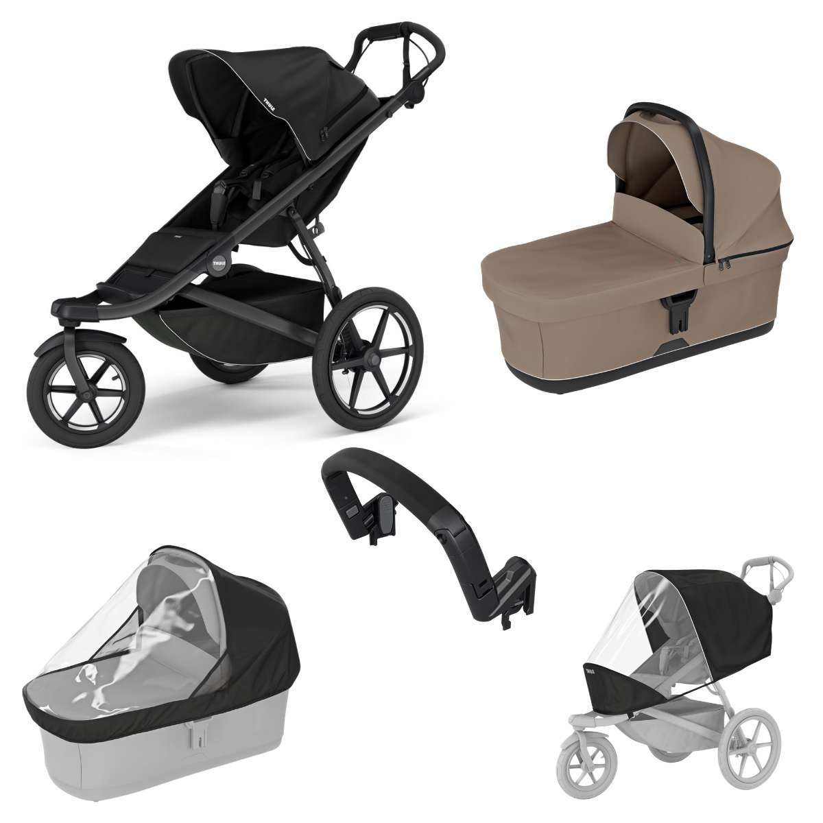 THULE Urban Glide 3 Kočárek od narození Set B - Black Tinted Taupe