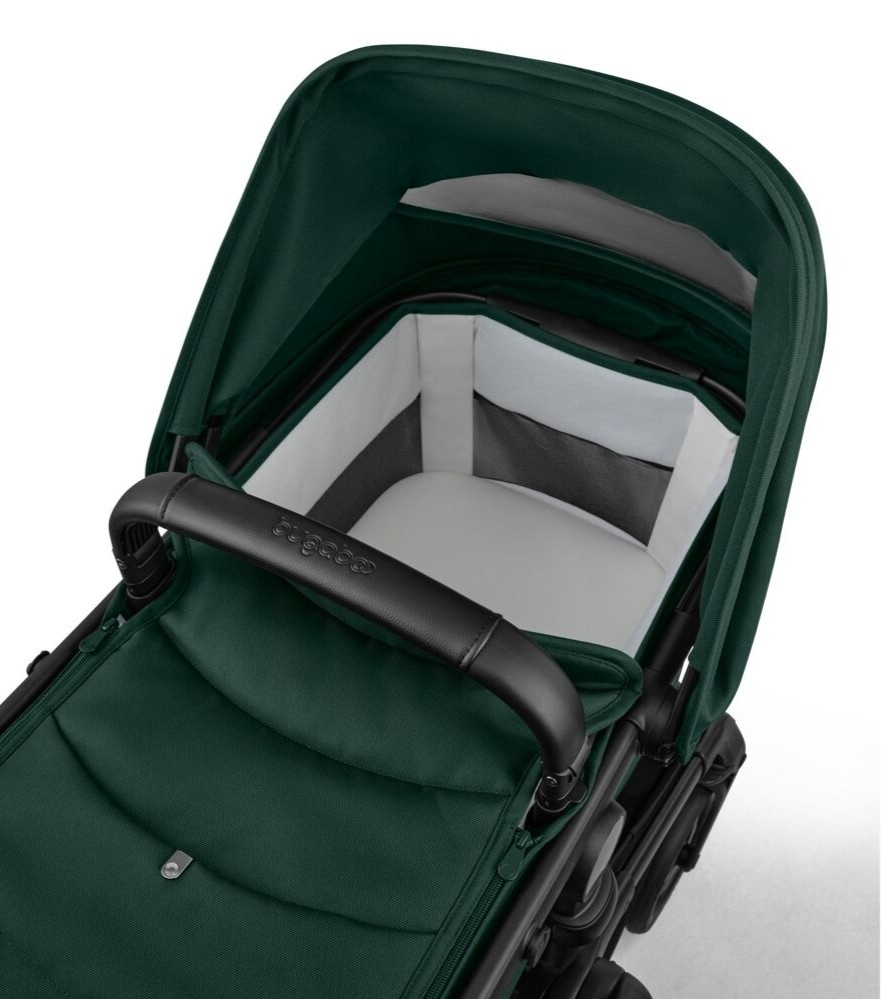 BUGABOO Fox5 Renew Kompletní kočárek + Novorozenecké lůžko Black/Fern Green