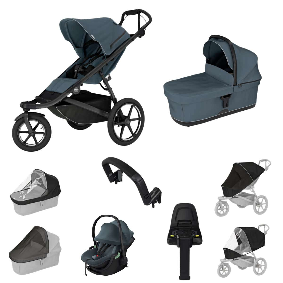 THULE Urban Glide 3 Kočárek trojkombinace Set C - Dark Slate
