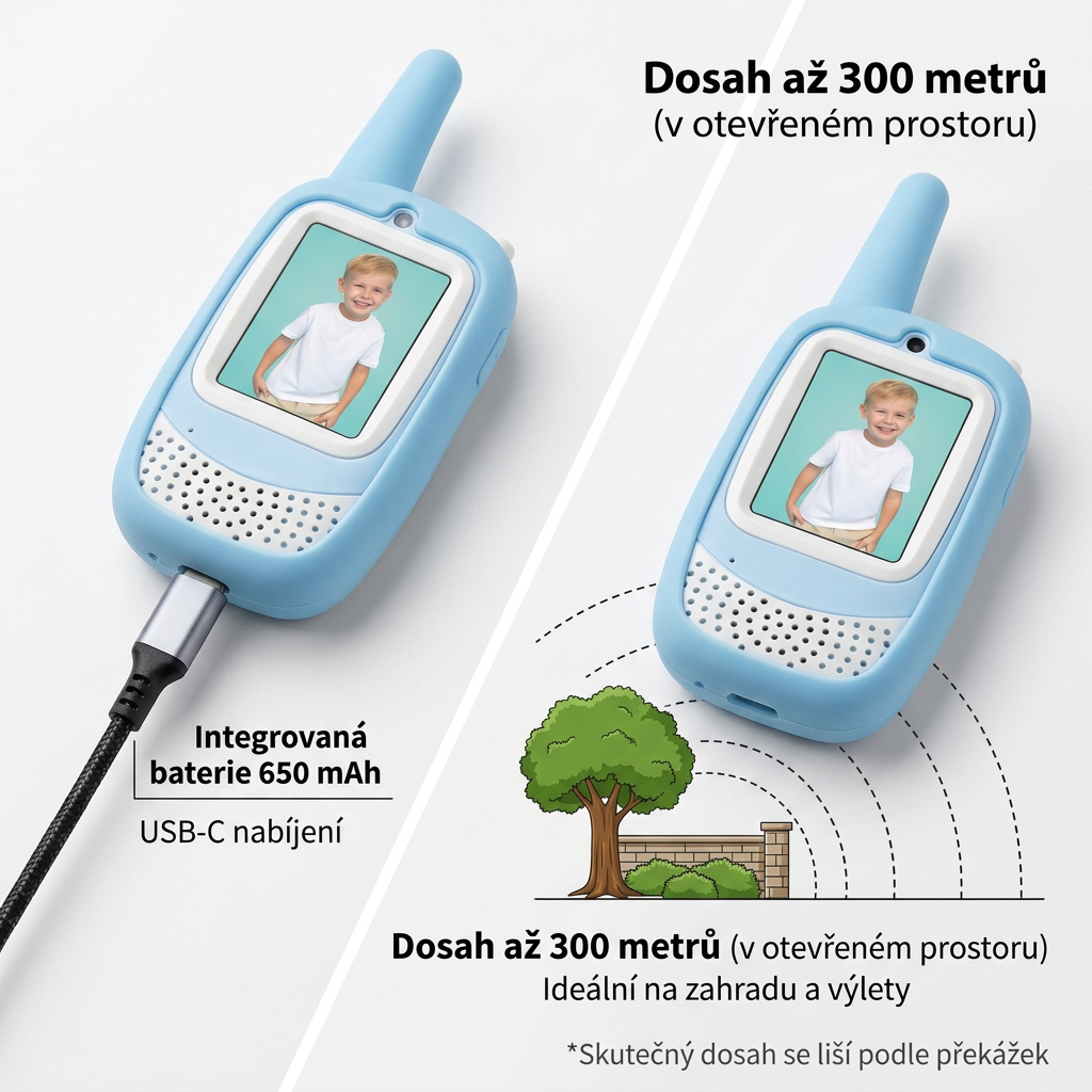 FREEON Free2Play Video vysílačky Walkie Talkie Dinosaur