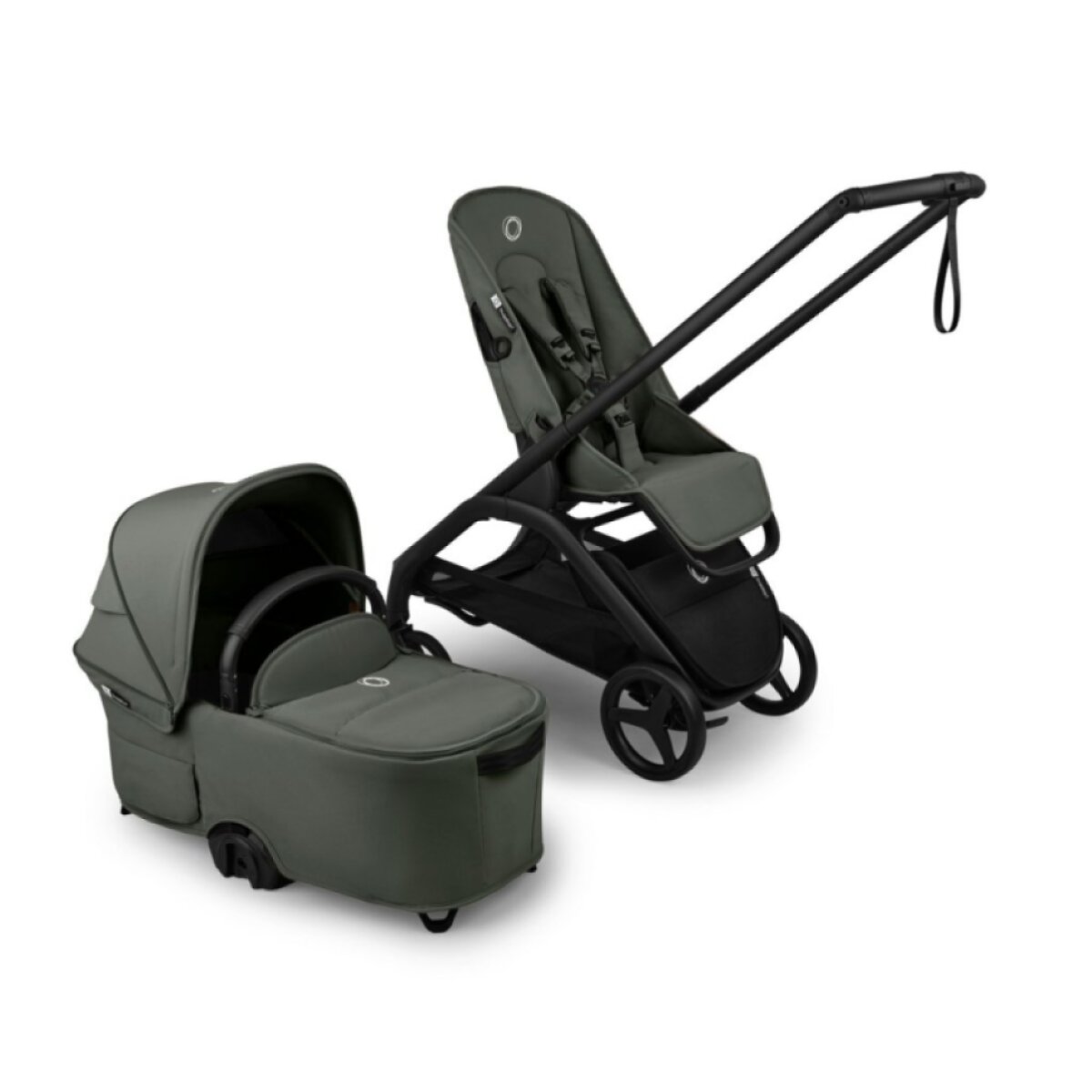 BUGABOO Dragonfly Plus Kompletní kočárek Black/Forest Green/Forest Green