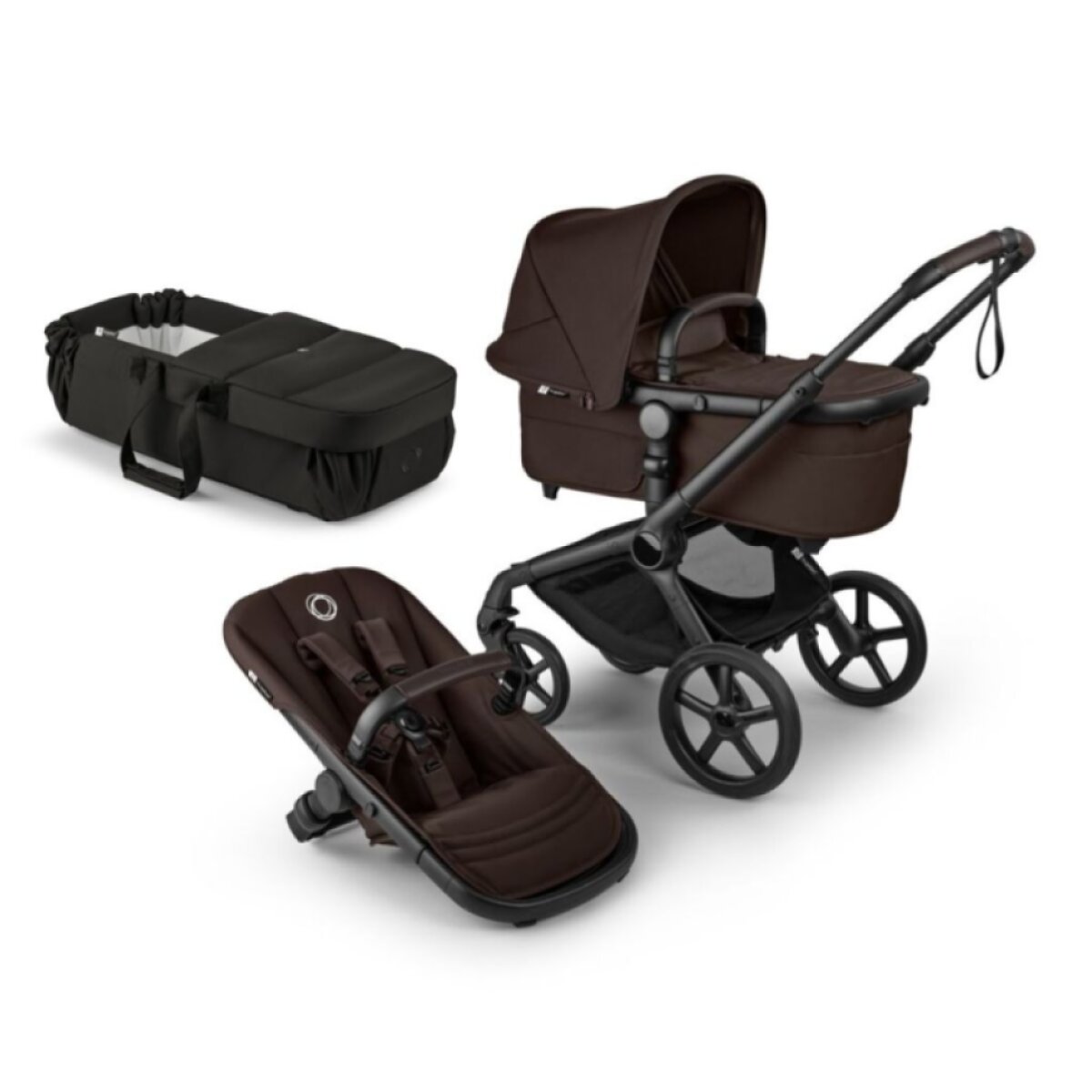 BUGABOO Fox5 Renew Kompletní kočárek + Novorozenecké lůžko Black/Cocoa Brown