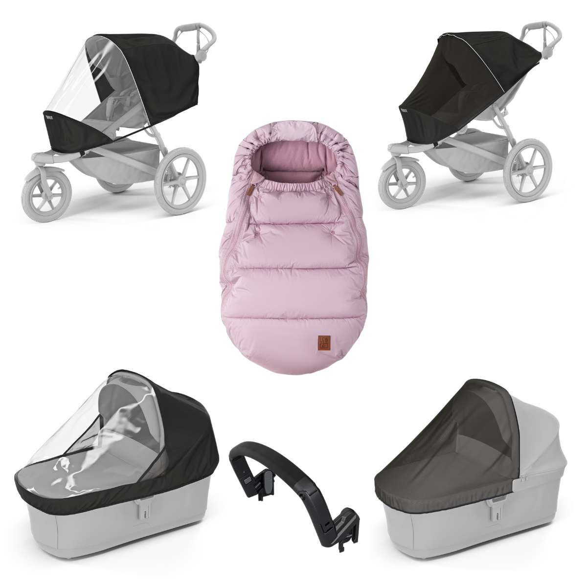THULE Urban Glide 3 Kočárek od narození Set E - Tinted Taupe/Pink