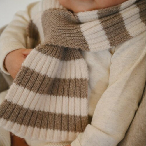 LODGER Šála Stripe Merino Buffalo