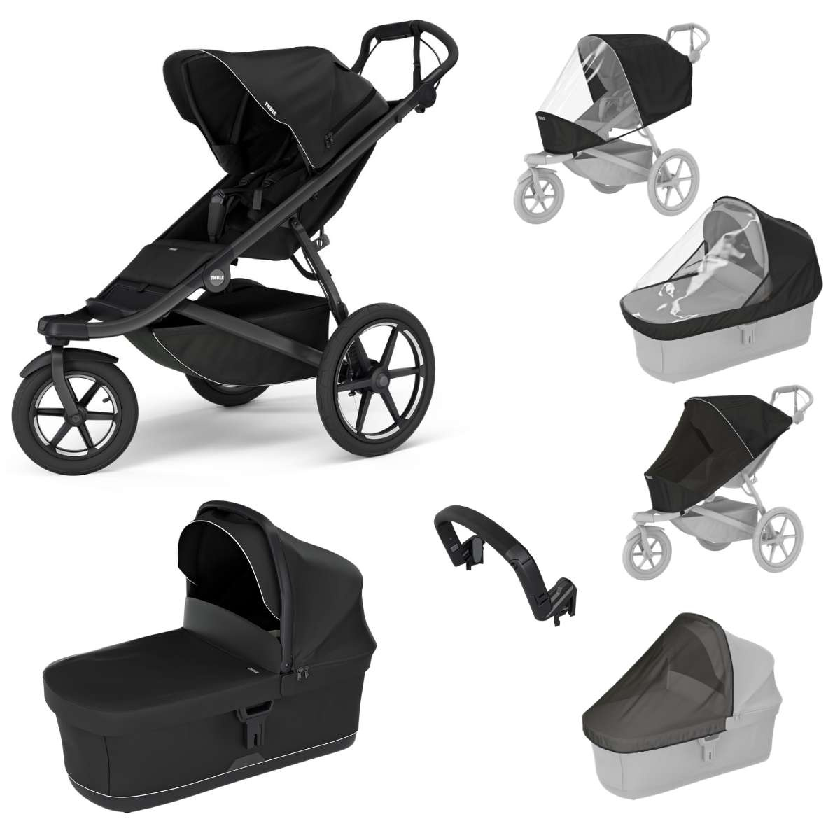 THULE Urban Glide 3 Kočárek od narození Set D - Black