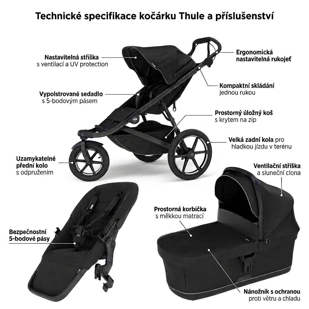 THULE Urban Glide 3 Kočárek od narození Set F - Tinted Taupe