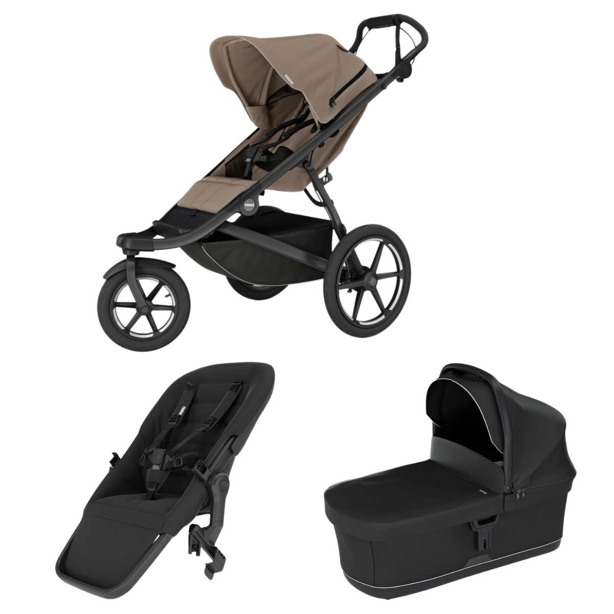 THULE Urban Glide 3 Kočárek od narození Set F - Tinted Taupe/Black