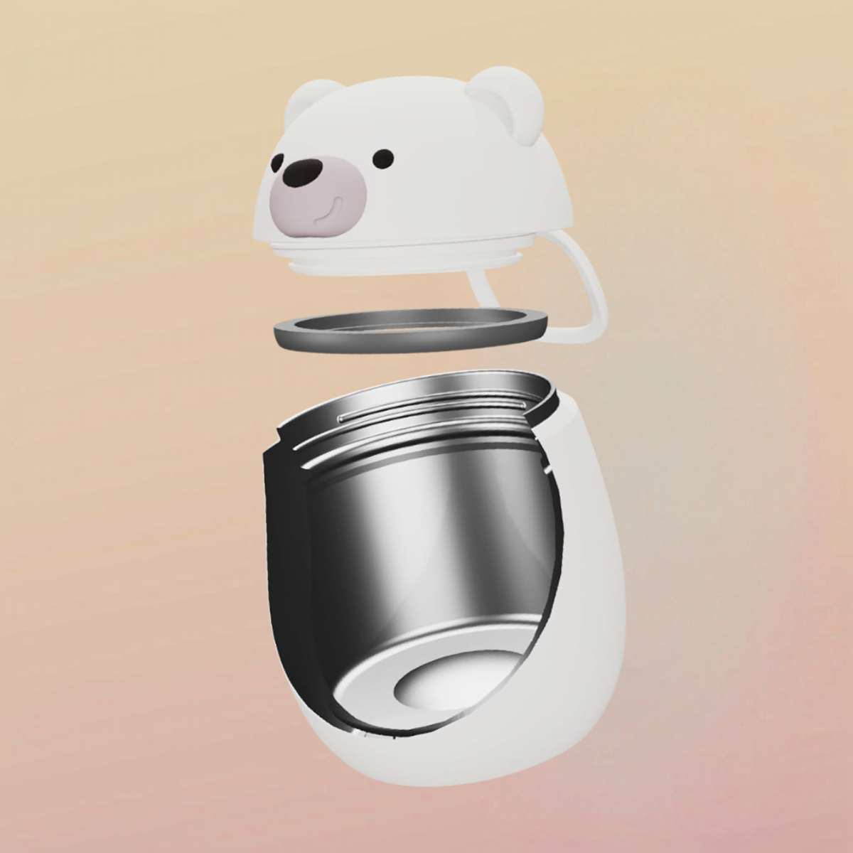 ASOBU Bestie Foodie Termoska na jídlo Brown Bear