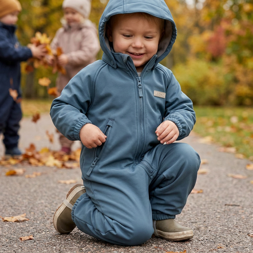 LEOKID Softshellová kombinéza Lilo Storm Blue