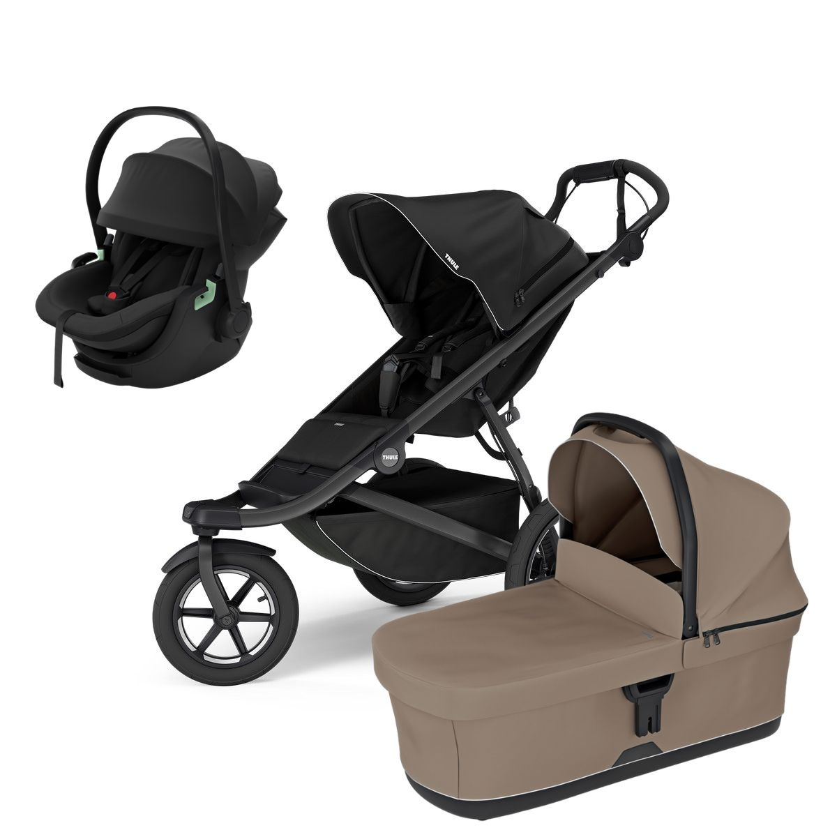 THULE Urban Glide 3 Kočárek od narození Set G - Black/Tinted Taupe