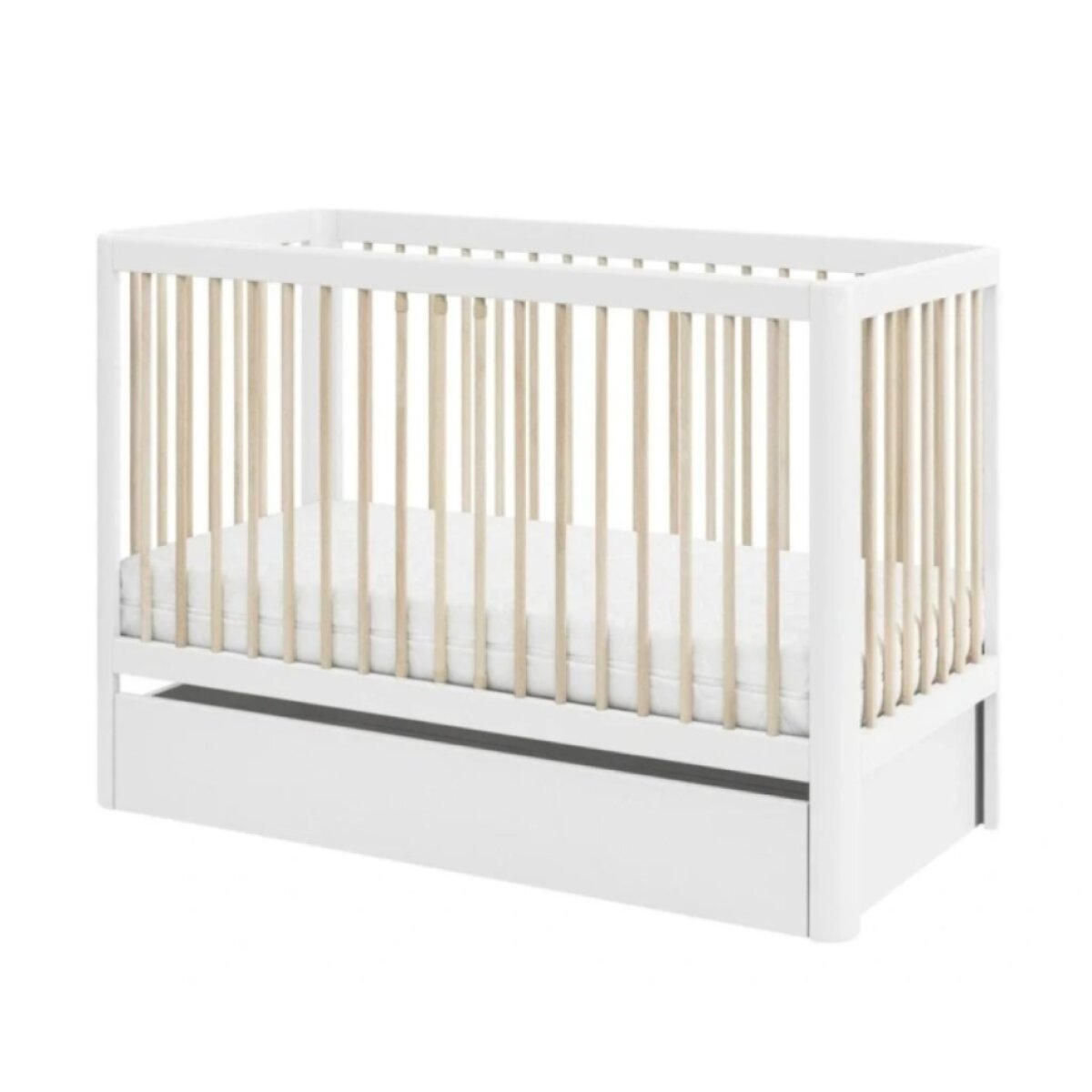 PINIO Pure Šuplík k postýlce 120 x 60 cm White