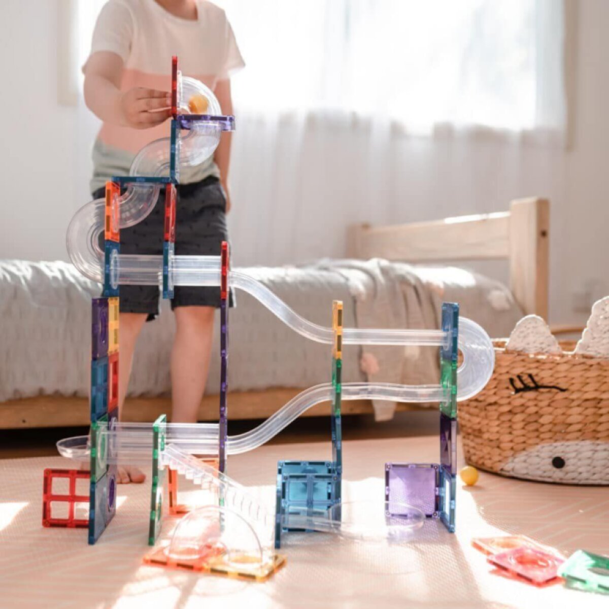 CONNETIX Magnetická kuličková dráha Rainbow Pack 92 ks