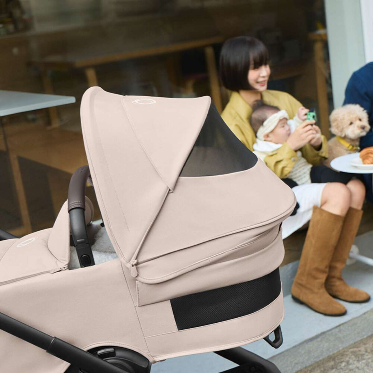 BUGABOO Dragonfly Plus Kompletní kočárek Black/Dusty Pink/Dusty Pink