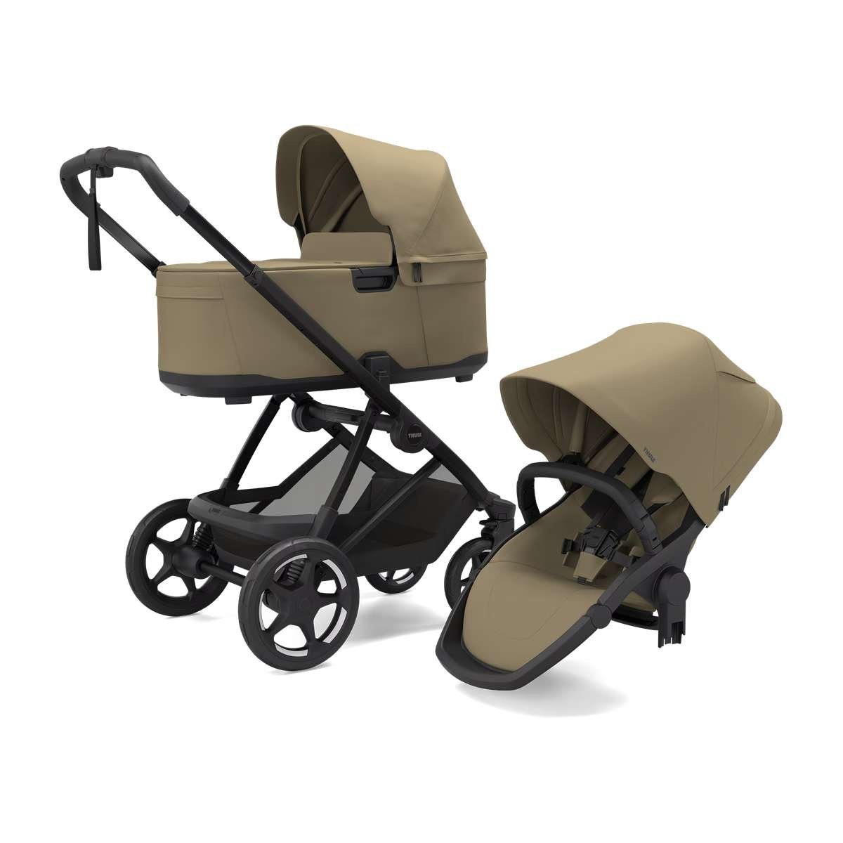 THULE Charm Kočárek trojkombinace set C Faded Khaki