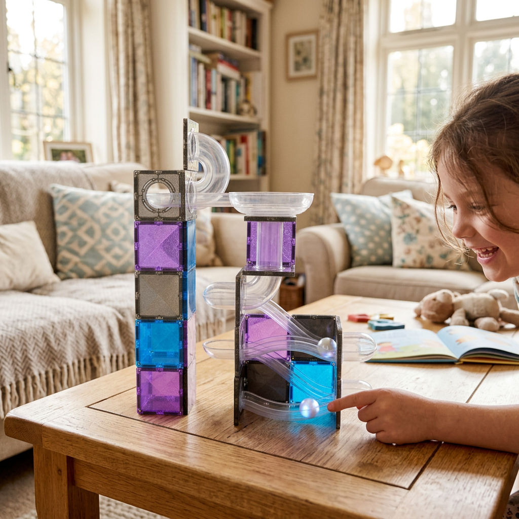 CONNETIX Magnetická kuličková dráha Galaxy Pack 61 ks