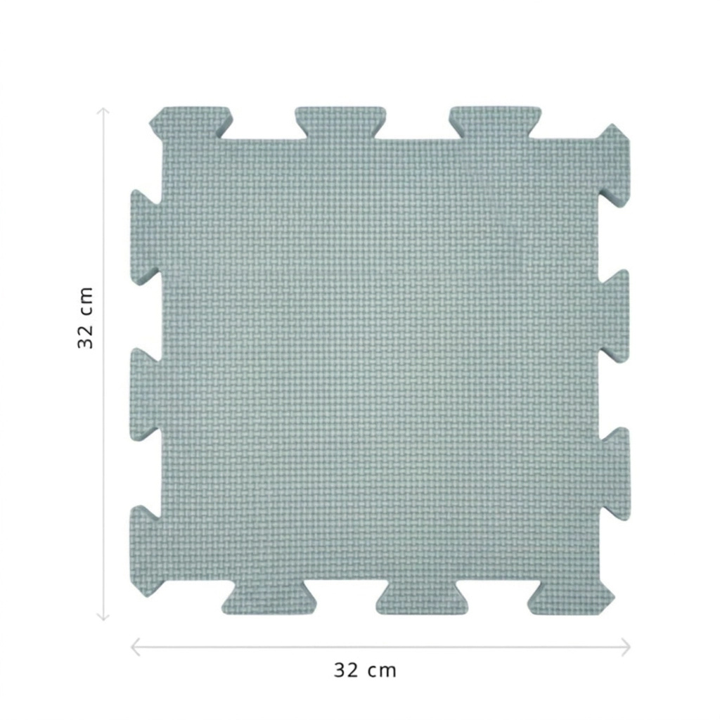 NIDO NIDO Pěnová hrací podložka Puzzle 18ks Dusty Blue/Sandstone