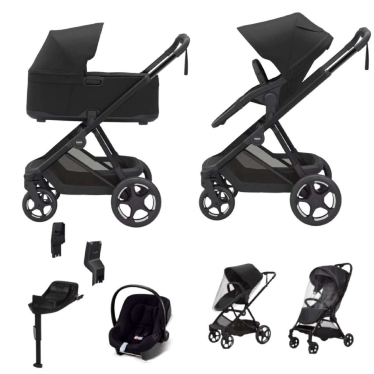 THULE Charm Kočárek trojkombinace set A Black