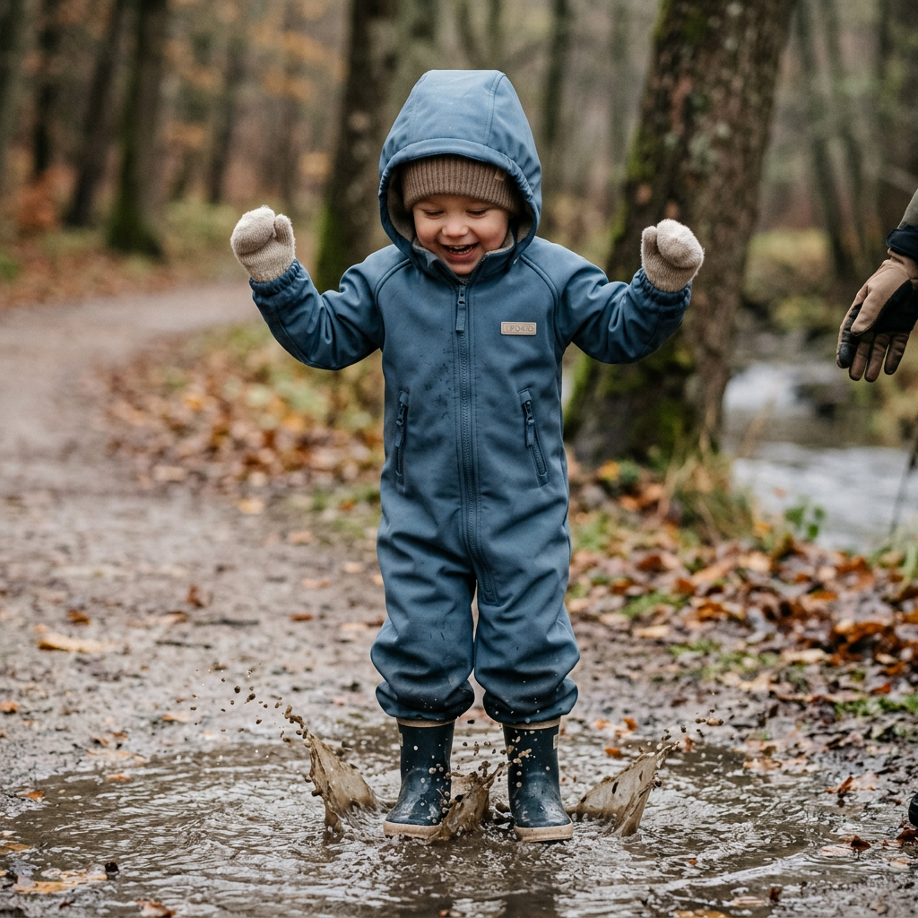 LEOKID Softshellová kombinéza Lilo Storm Blue