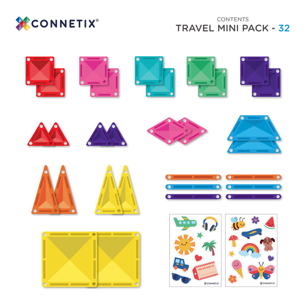 CONNETIX Magnetická stavebnice Travel Mini Pack 32 ks