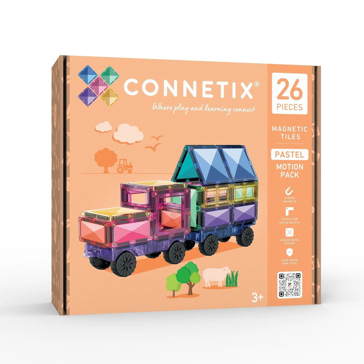 CONNETIX Magnetická stavebnice Pastel Motion Pack 26 ks