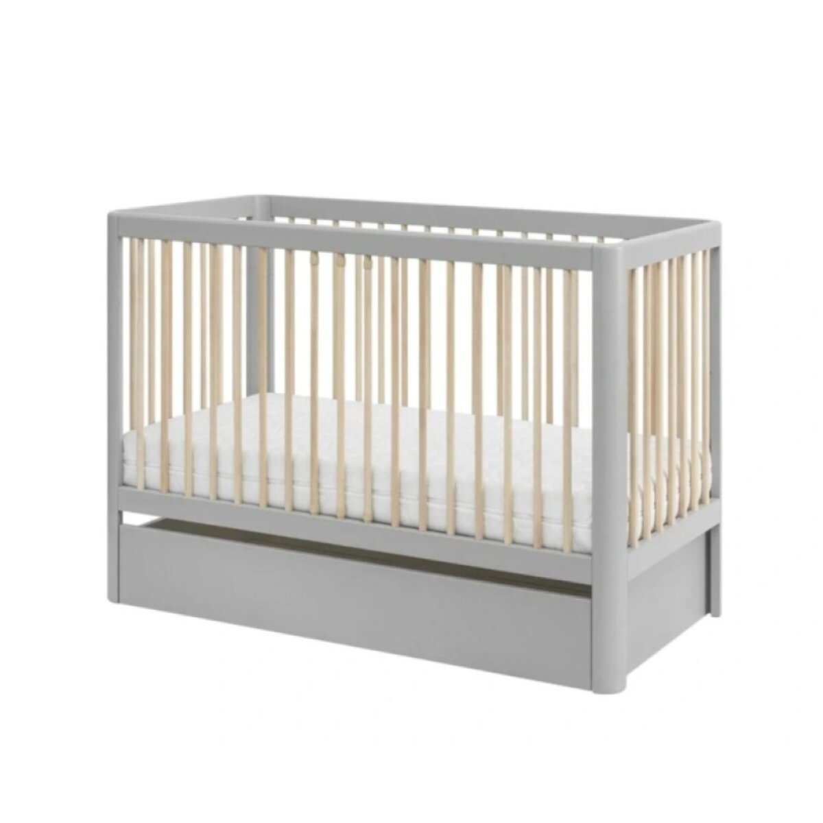 PINIO Pure Šuplík k postýlce 120 x 60 cm Grey