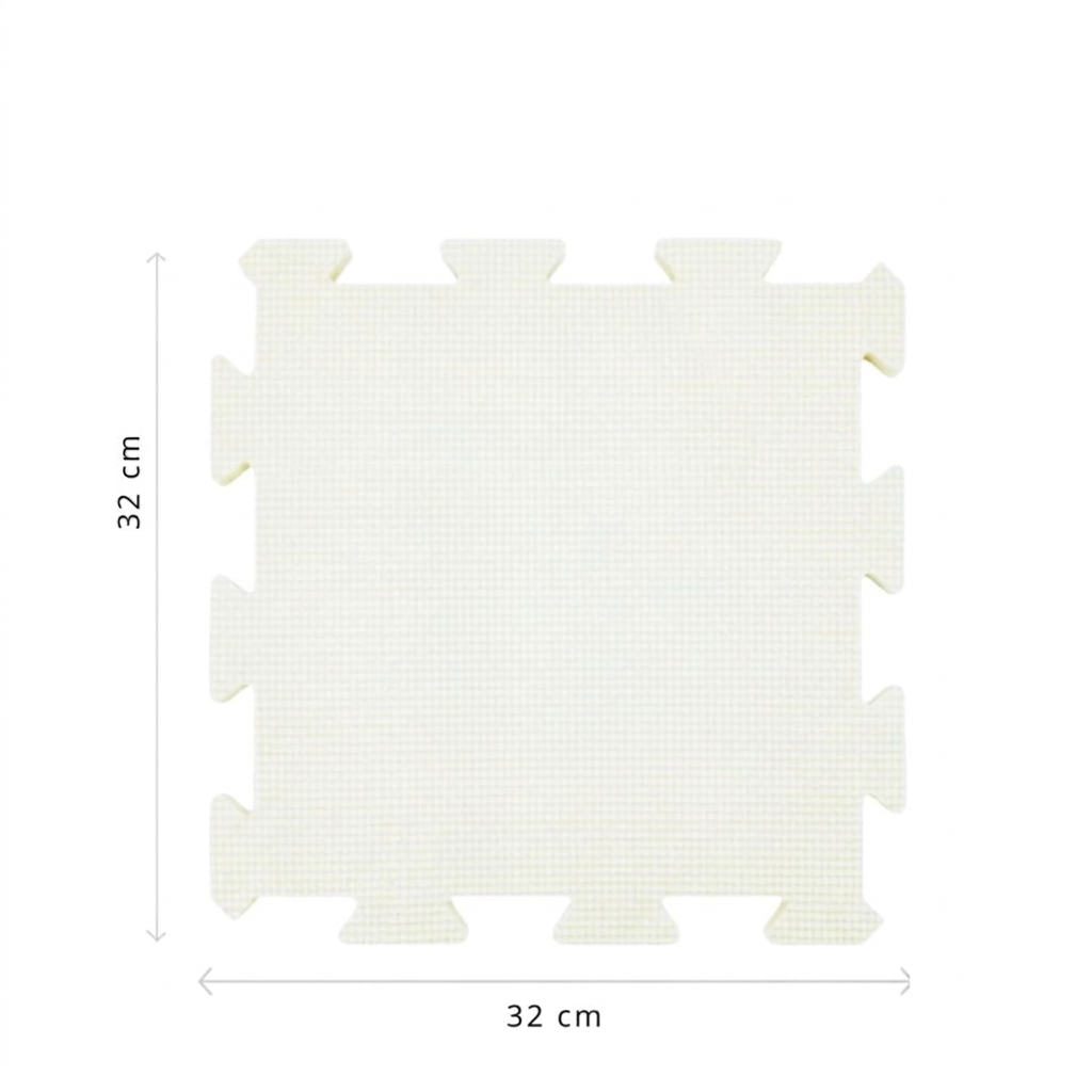 NIDO NIDO Pěnová hrací podložka Puzzle 9ks Ivory White
