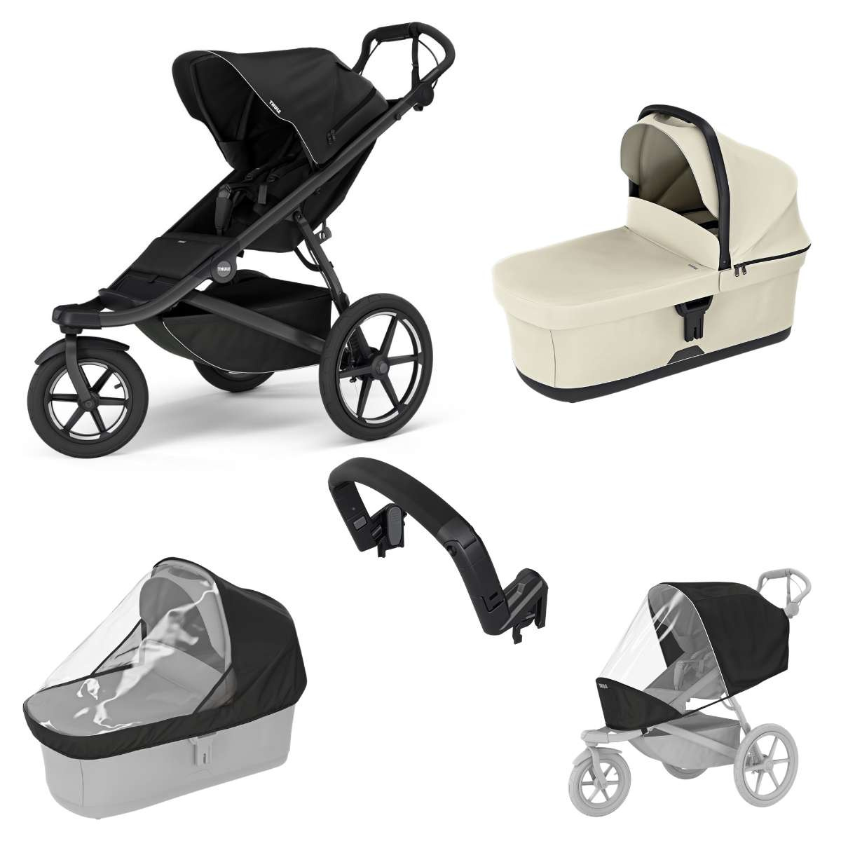 THULE Urban Glide 3 Kočárek od narození Set B - Black Soft Beige