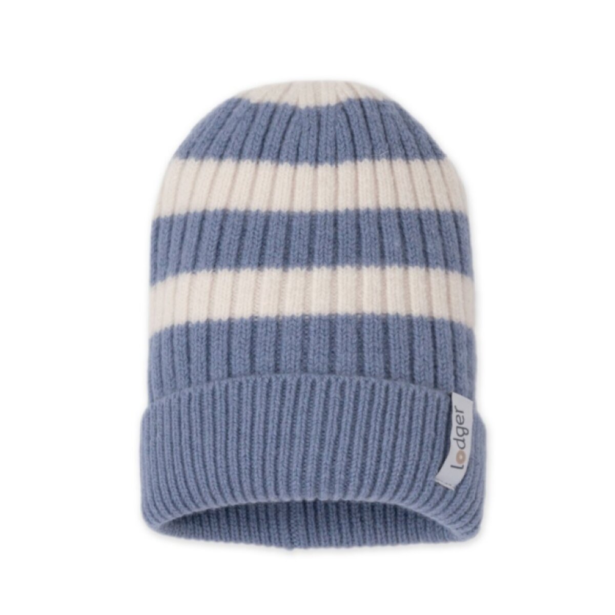 LODGER Čepice Stripe Merino Stone