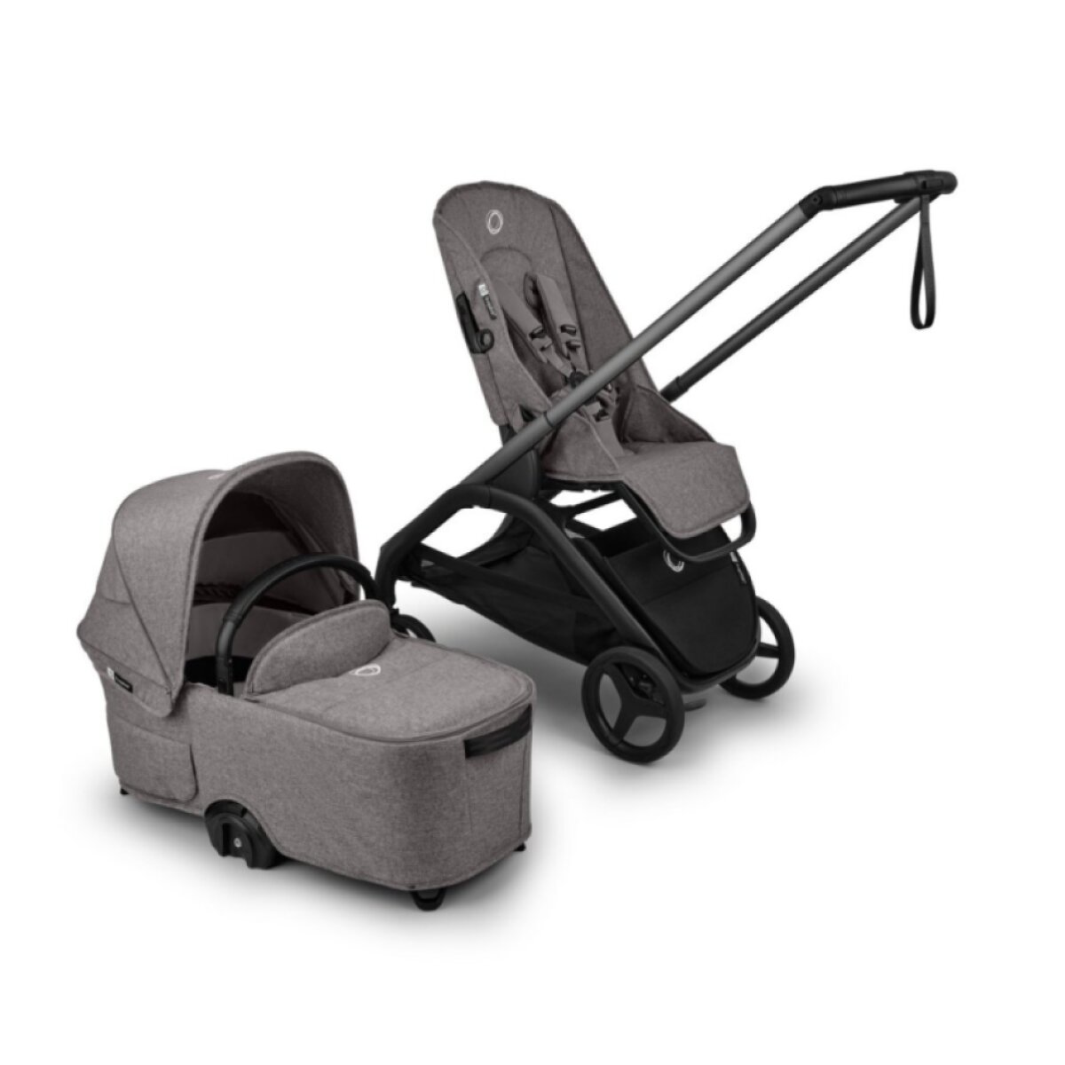 BUGABOO Dragonfly Plus Kompletní kočárek Graphite/Grey Melange/Grey Melange