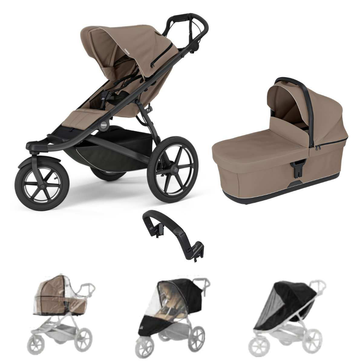 THULE Urban Glide 3 Kočárek od narození Set C - Tinted Taupe