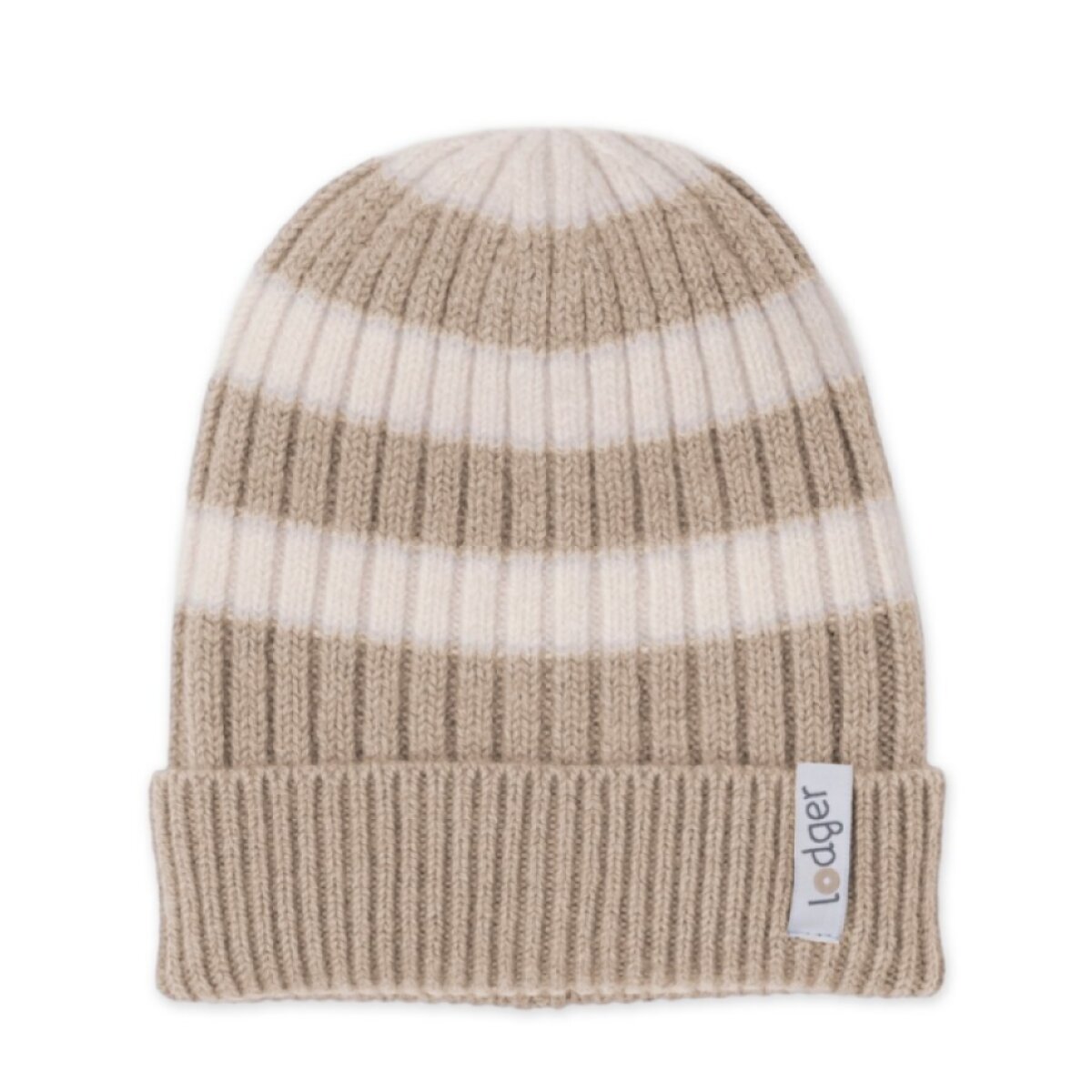 LODGER Čepice Stripe Merino Beige