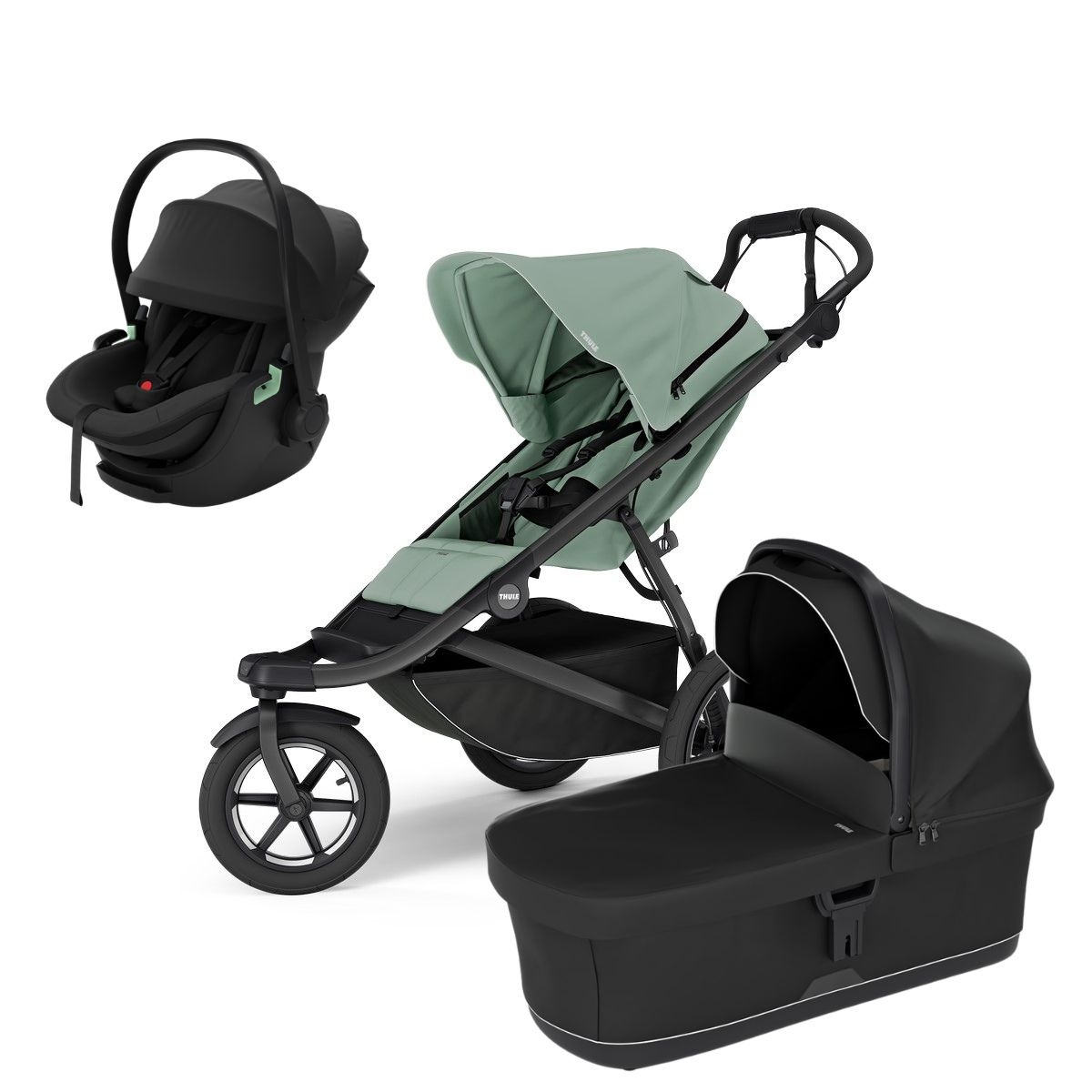 Thule Urban Glide 3 Kompletní kočárek + Autosedačka Maple - Mist Green/Black