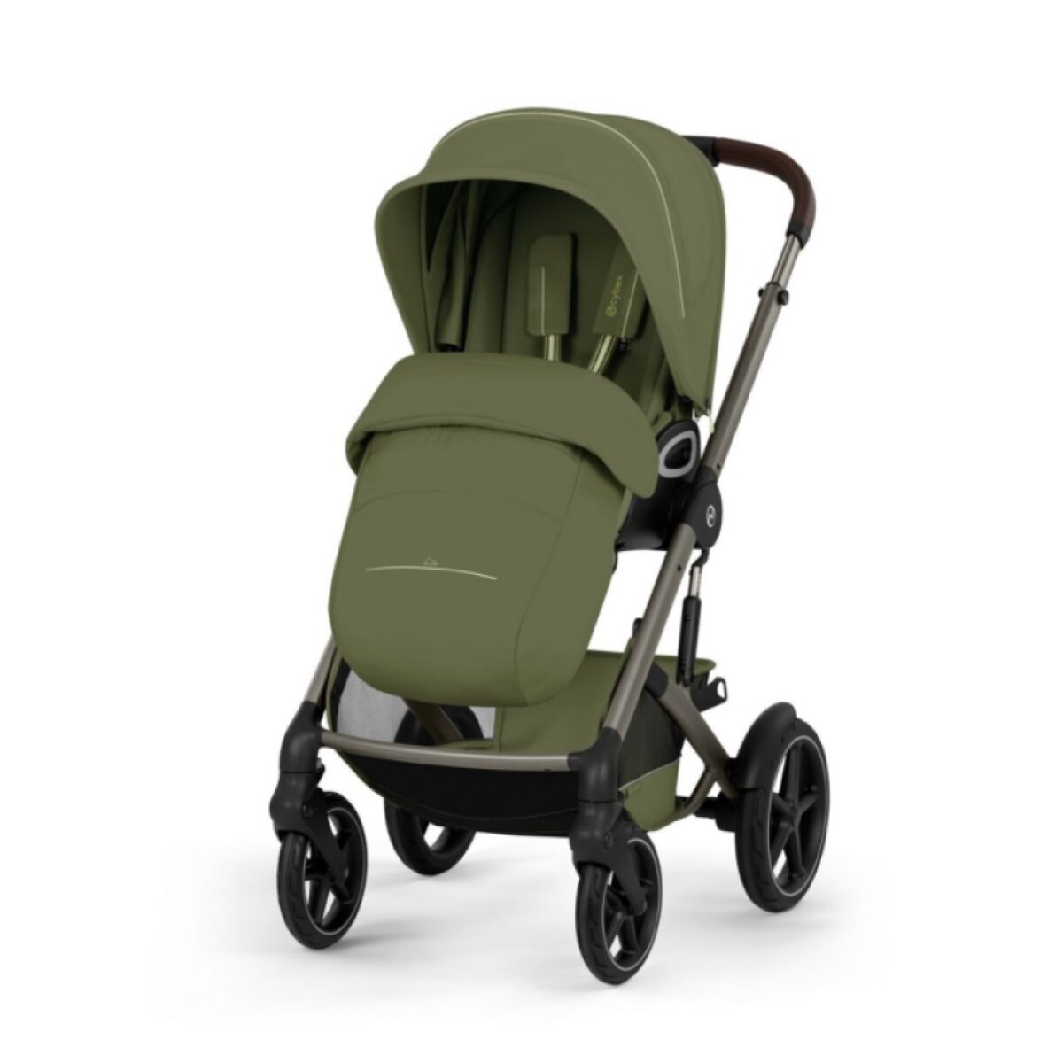 CYBEX Talos S Lux Kompletní kočárek se skládací korbičkou New Taupe/Moss Green
