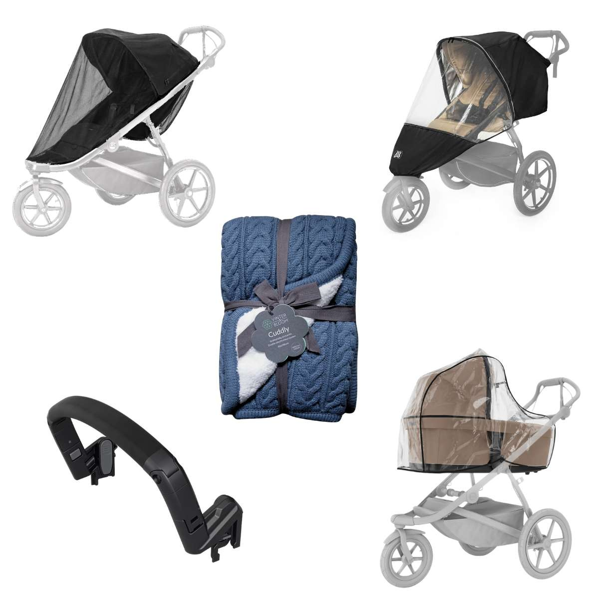THULE Urban Glide 3 Kočárek trojkombinace Set B - Black Dark Slate