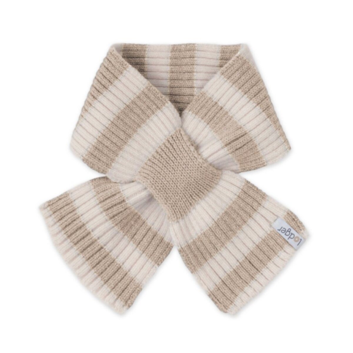 LODGER Šála Stripe Merino Beige