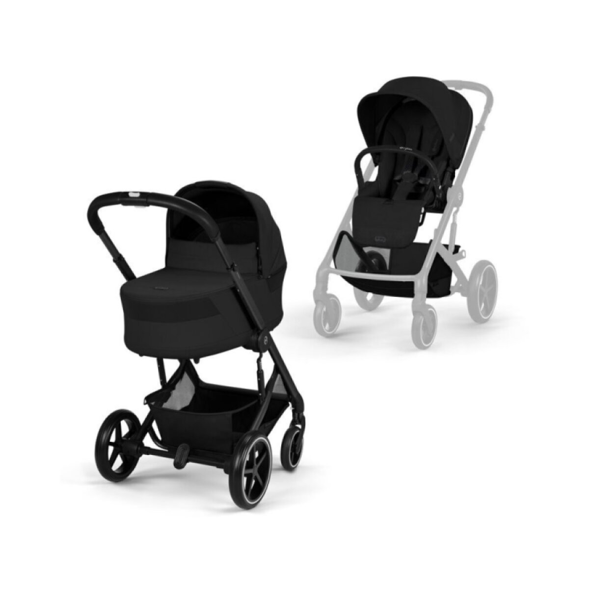CYBEX Balios S Lux Kompletní kočárek Black Moon Black