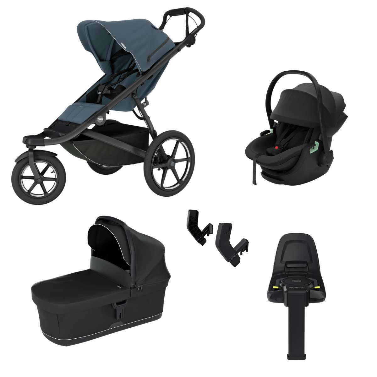 THULE Urban Glide 3 Kočárek trojkombinace Set A - Dark Slate/Black