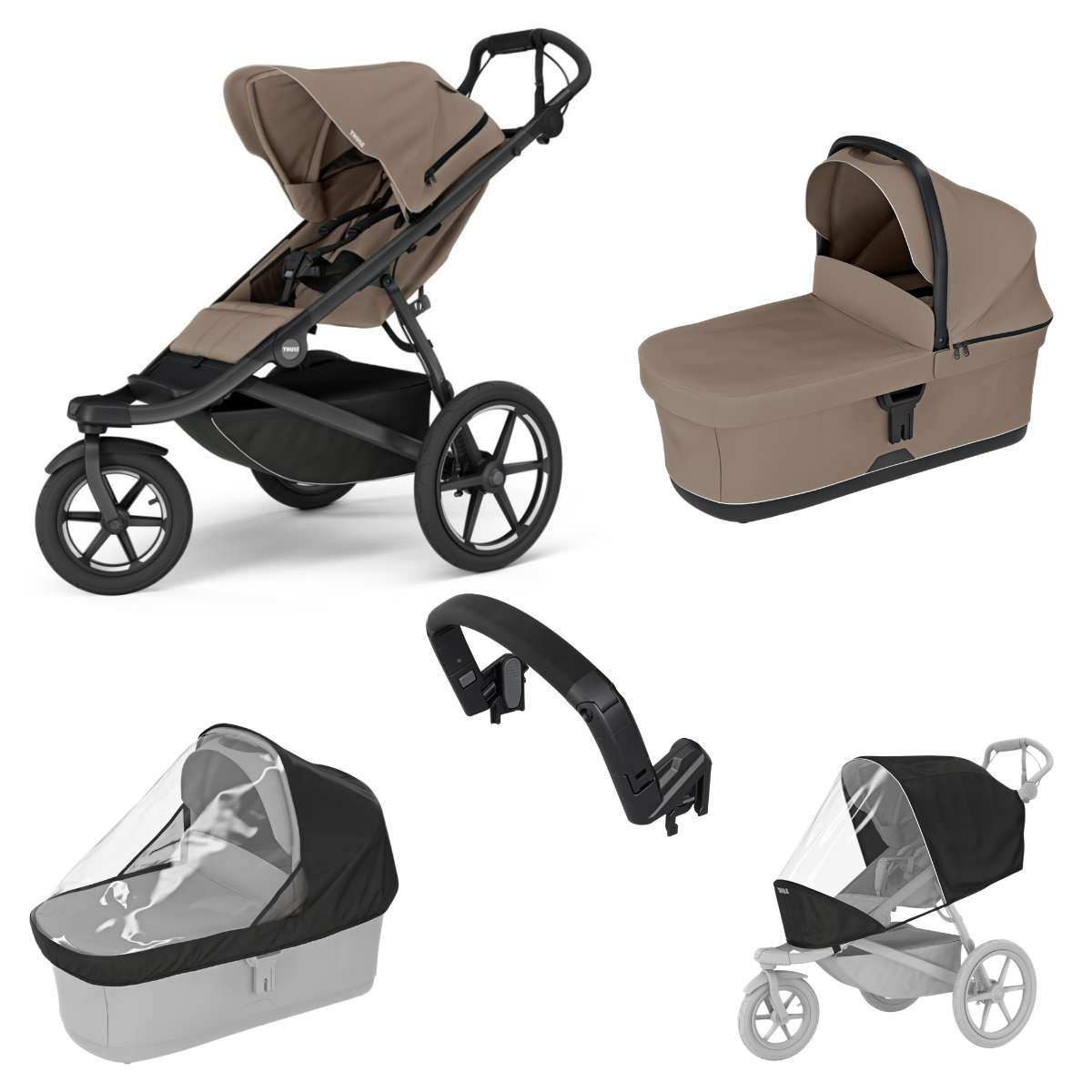 THULE Urban Glide 3 Kočárek od narození Set B - Tinted Taupe