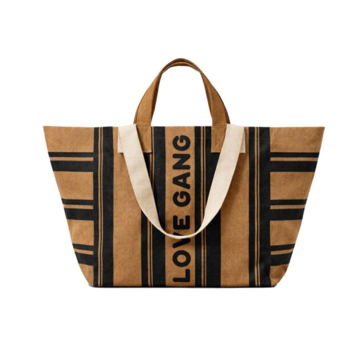 ZAKUW Kaba Taška Tote Bag Love Gang Camel