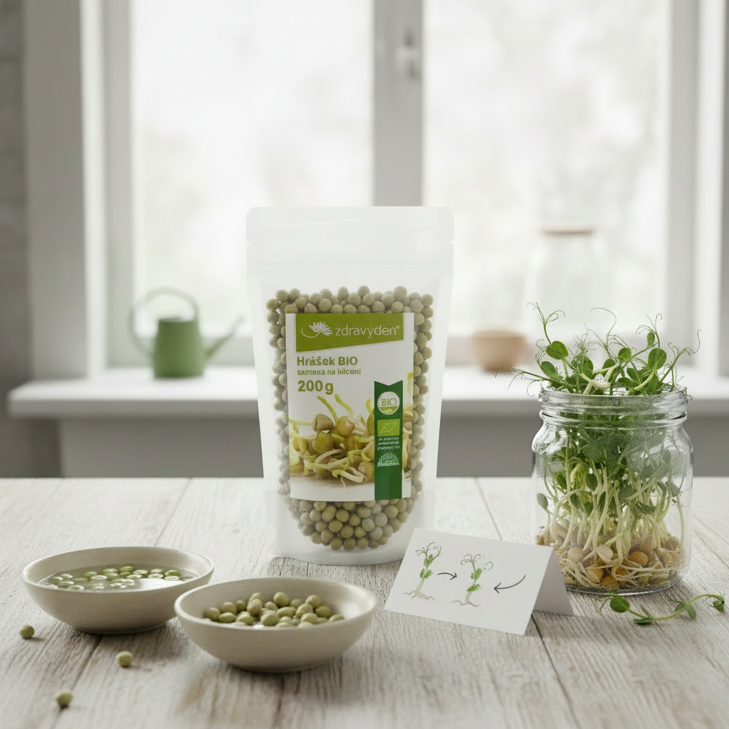 Hrášek BIO - semena na klíčení 200g