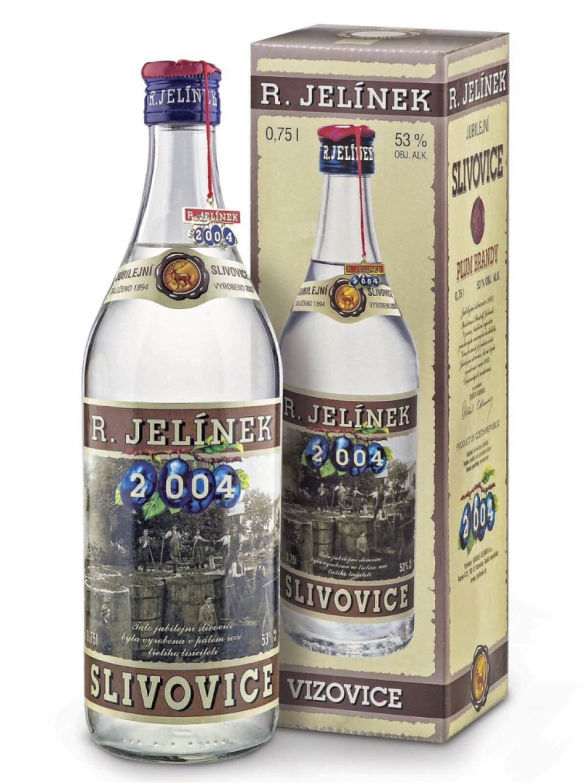 Jubilejní slivovice 2004 53% 0,75l