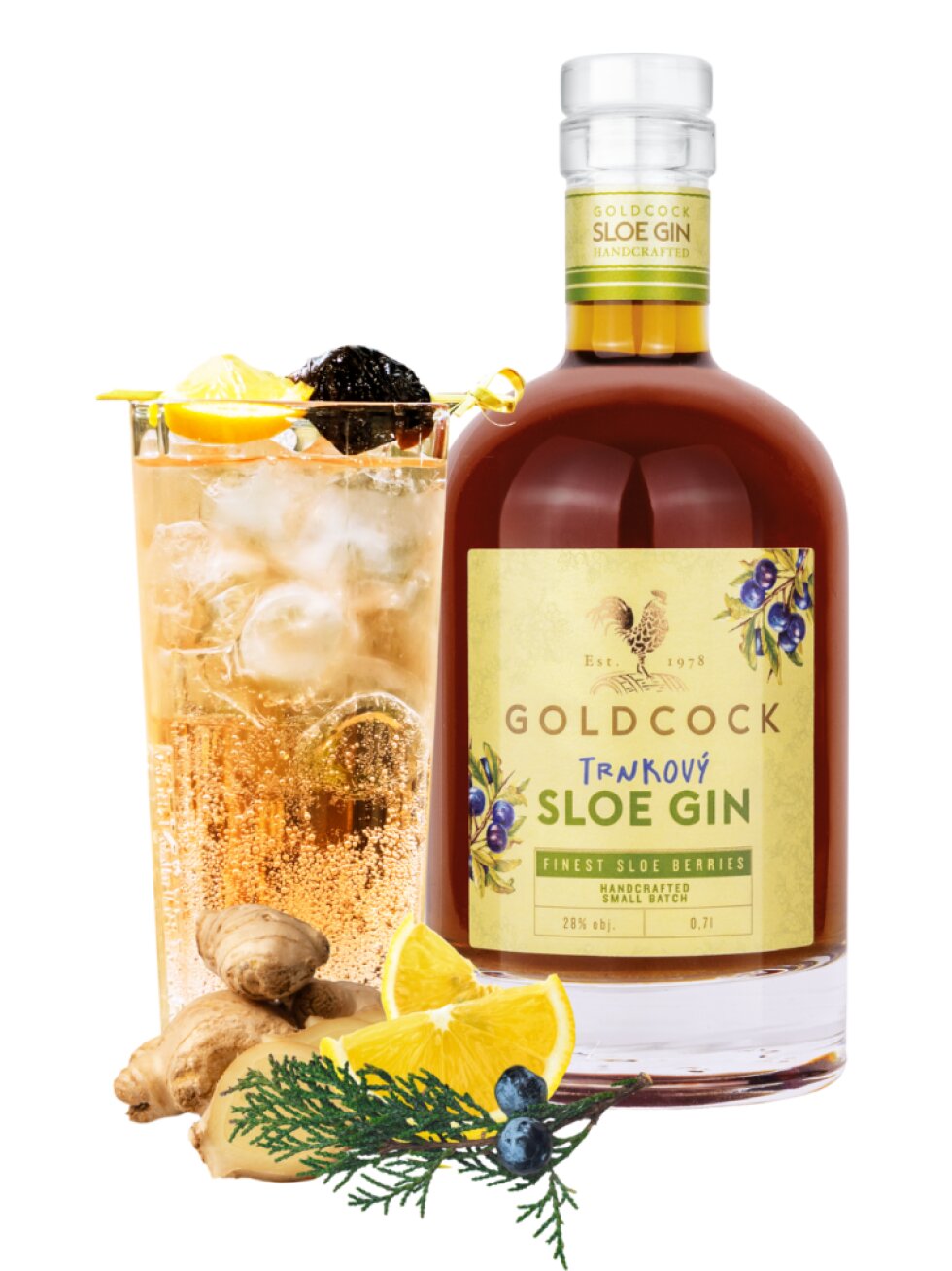 GOLDCOCK Trnkový gin 28% 0,7l